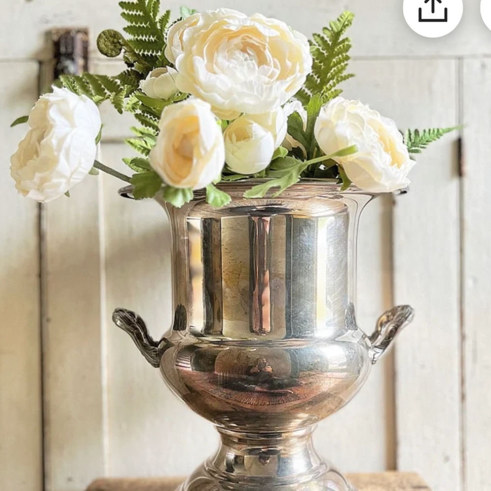 COPY - WOW! Huge sale! Vintage (Antique) Silver (on copper) Pitcher/Vase